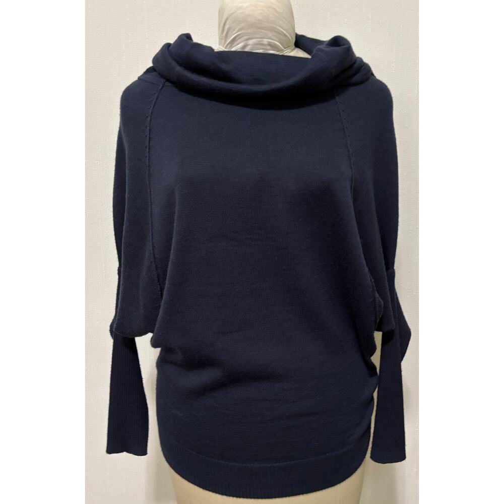 MM Miss Me Couture Wool Blend Cowl Neck Bat Wing Size XS Oversized Sweater